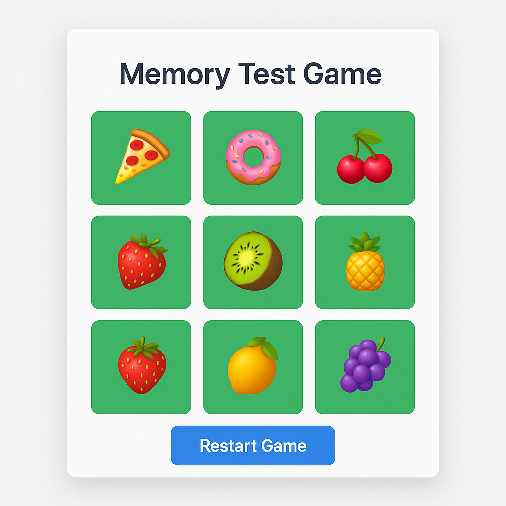Memory Test Game
